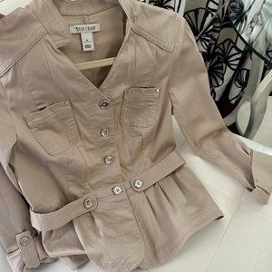 Fitted Light Beige White House Black Market Jacket Size 6
